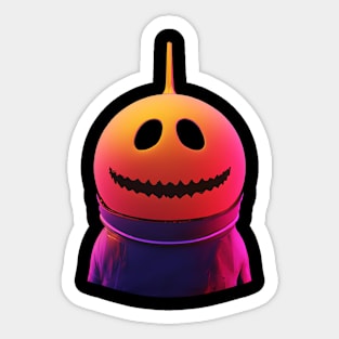 Cosmonaut Jack O Lantern Funny Halloween Space Sticker